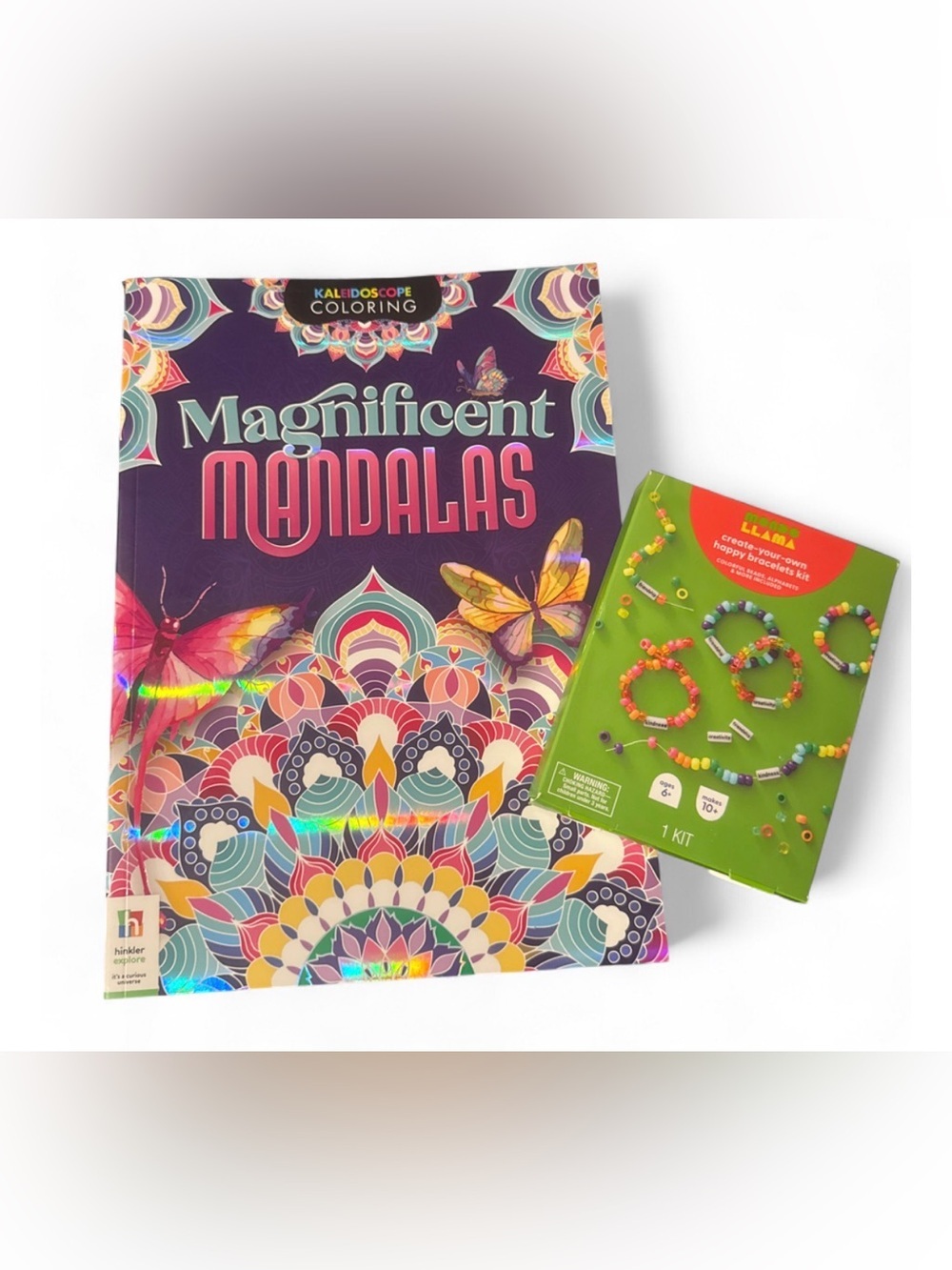 Mondo Llama Bracelet Kit AND Kaleidoscope Coloring Book